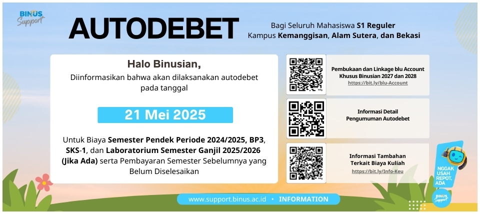 Pengumuman Autodebet  Semester Pendek & Ganjil 24/25